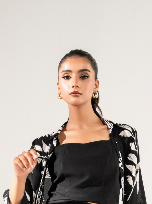 Plain Black Boski Linen Tube