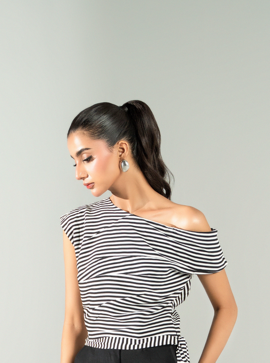 Asymmetrical Grace Off the Shoulder Top