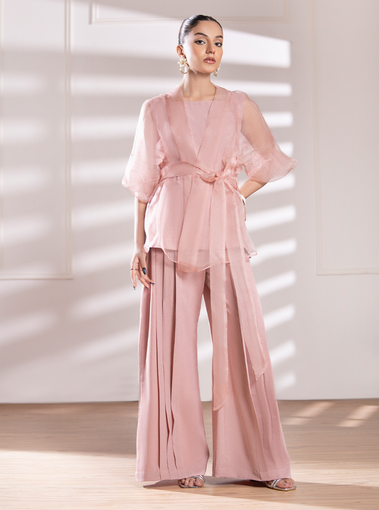 Blush Pink Organza Pants