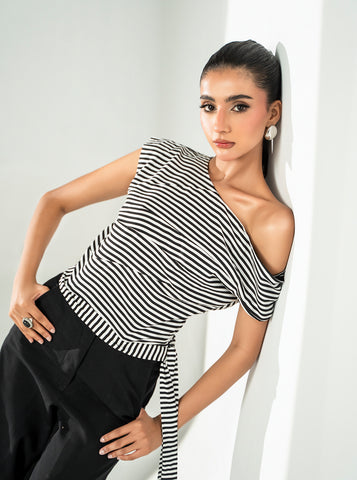 Asymmetrical Grace Off the Shoulder Top