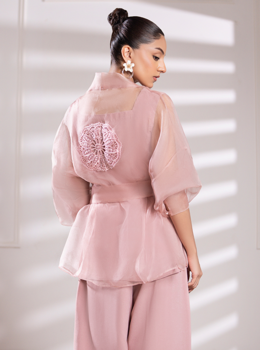 Blush Pink Organza Jacket