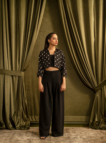 Dot Fit Co-Ord Crop Jacket