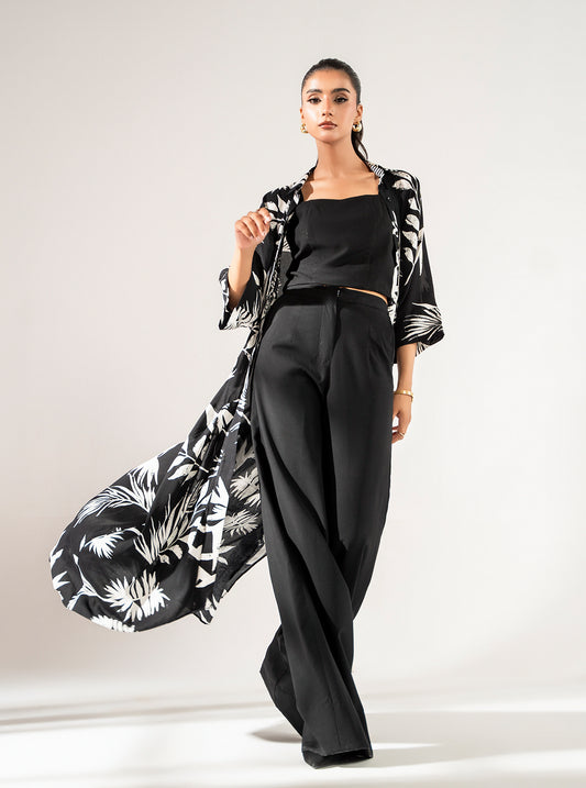 Plain Black Boski Linen Tube