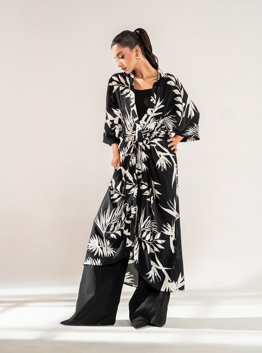 Plain Black Long Elegant Boski Linen Pants