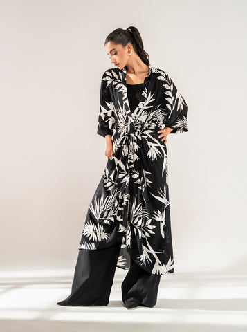 Plain Black Long Elegant Boski Linen Pants
