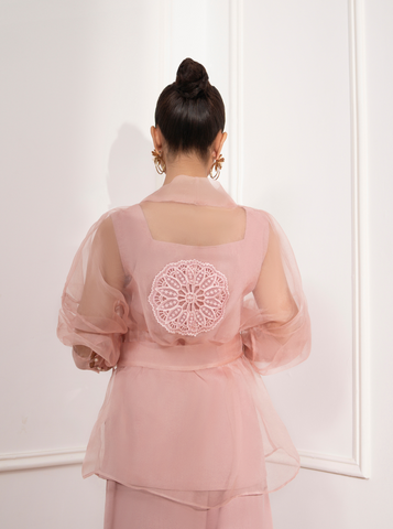 Blush Pink Organza Jacket