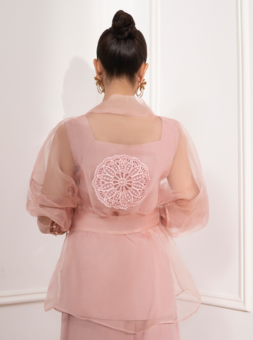 Blush Pink Organza Pants