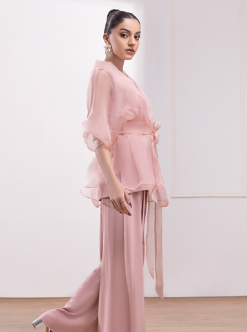 Blush Pink Organza Pants