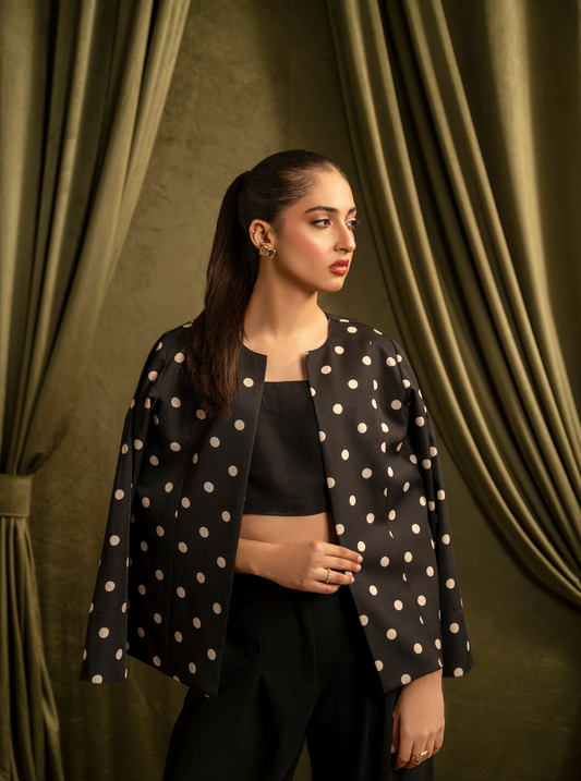 Midnight Dots Co-Ord Long Jacket